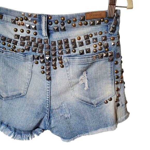 Blank NYC Studded Cut off High Rise Jean Shorts 26 Grunge punk - Picture 9 of 12